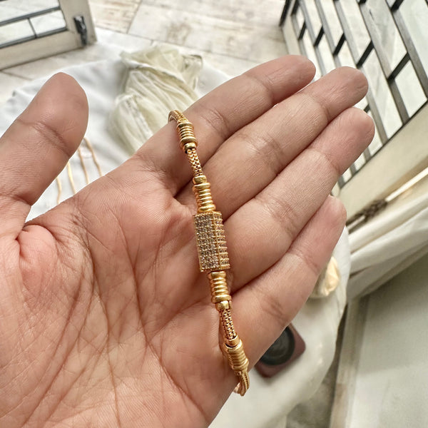 Rectangle CZ mogappu chain