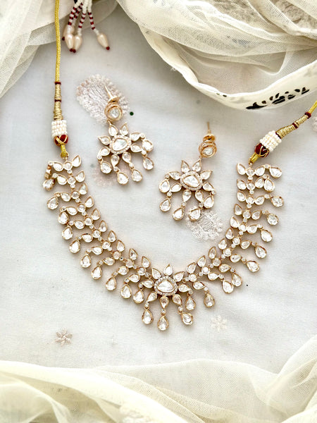 Polki Lotus drops short set