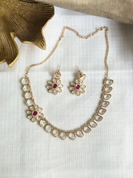 Polki flower mogappu short set