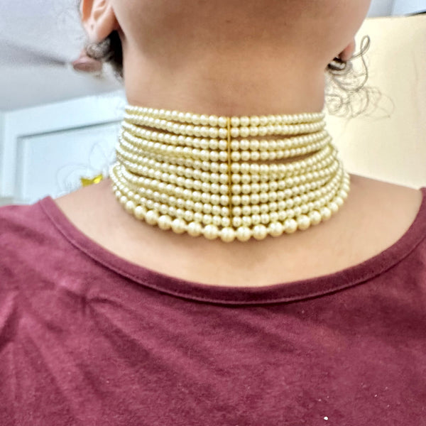 Multi layer Pearl choker set