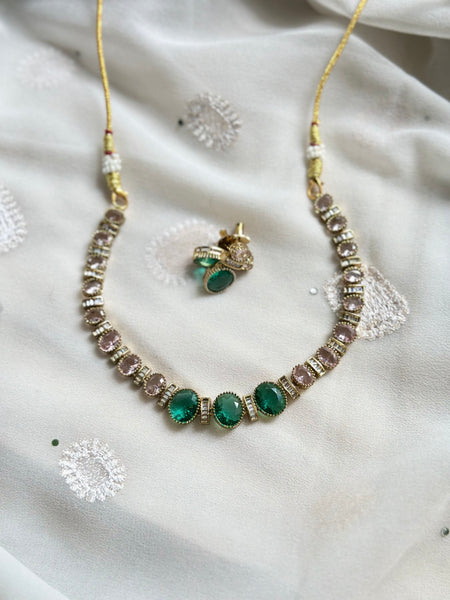 Victorian matte sparkly AD short set