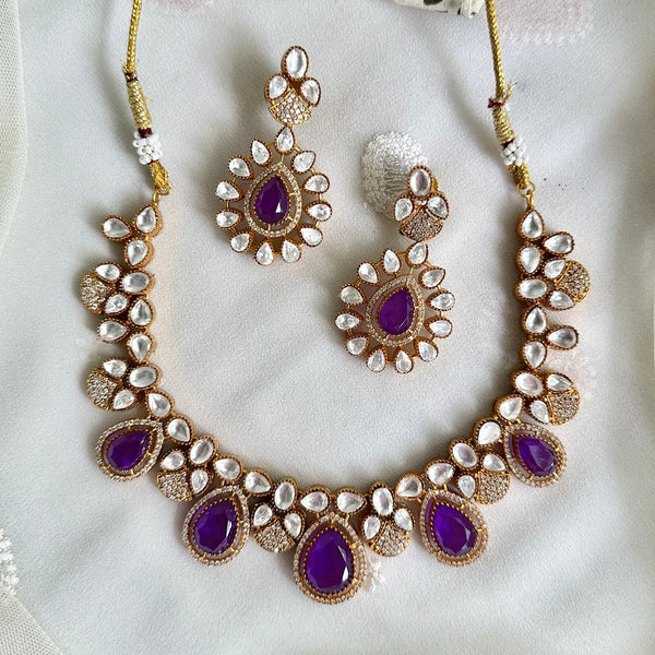 Antique purple tear drops short set