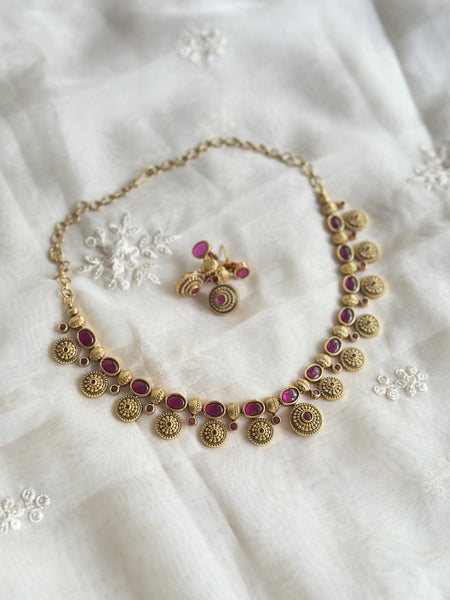 Antique matte kemp Chakras short set
