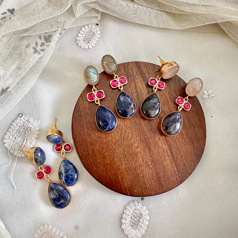 Kundan Simple tear drop earrings