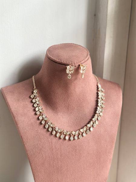 Polki pretty tulip drops neckset