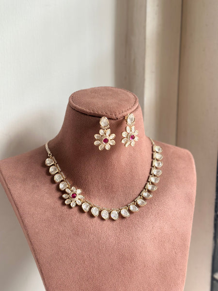 Polki flower mogappu short set