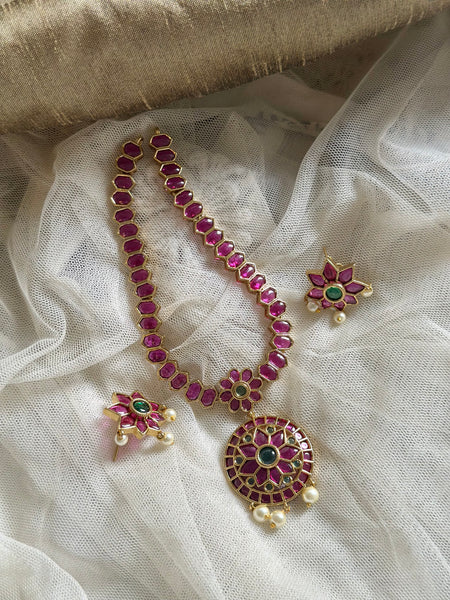 Matte kemp attigai set - Ruby-Green
