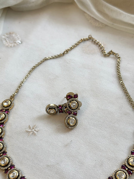 Victoria Polki Circles Ruby set