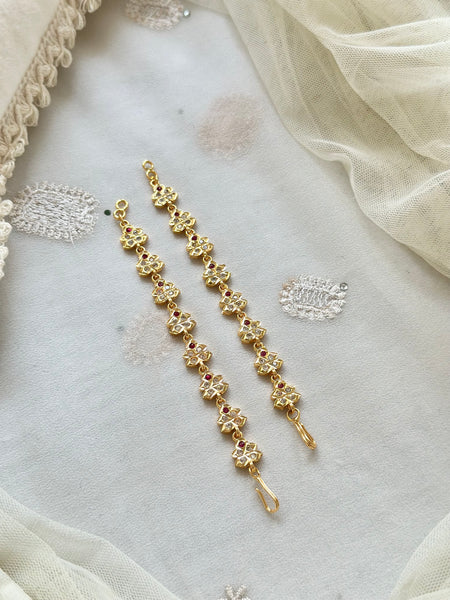 Micro gold AD ear chains/maatals