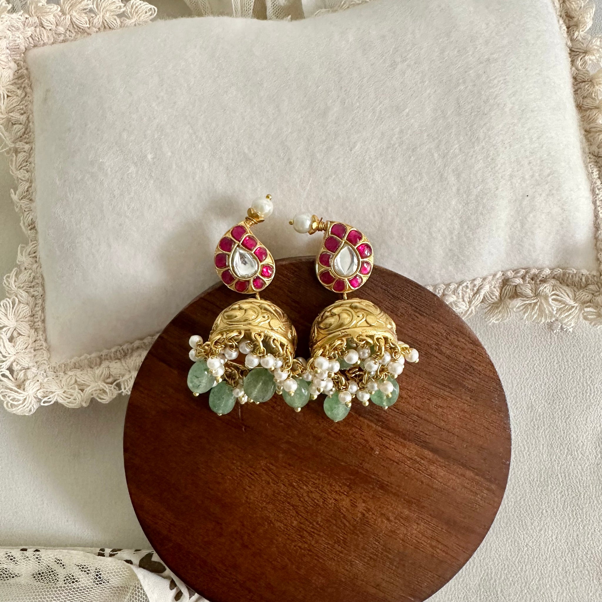 Kundan Jadau Paisley jumkhas