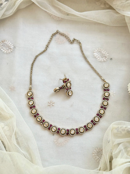 Victoria Polki Circles Ruby set