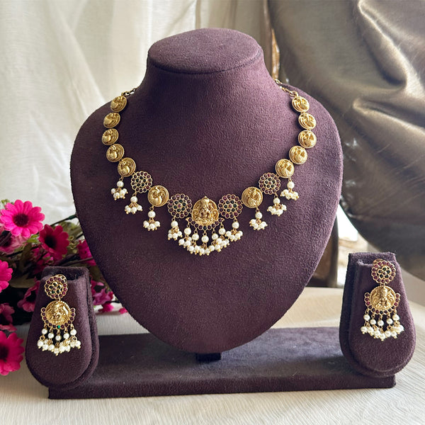 Antique Matte Lakshmi Kemp flower gutta short set