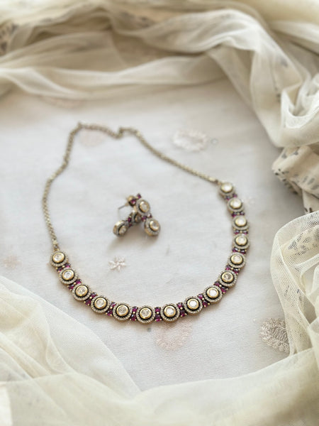 Victoria Polki Circles Ruby set