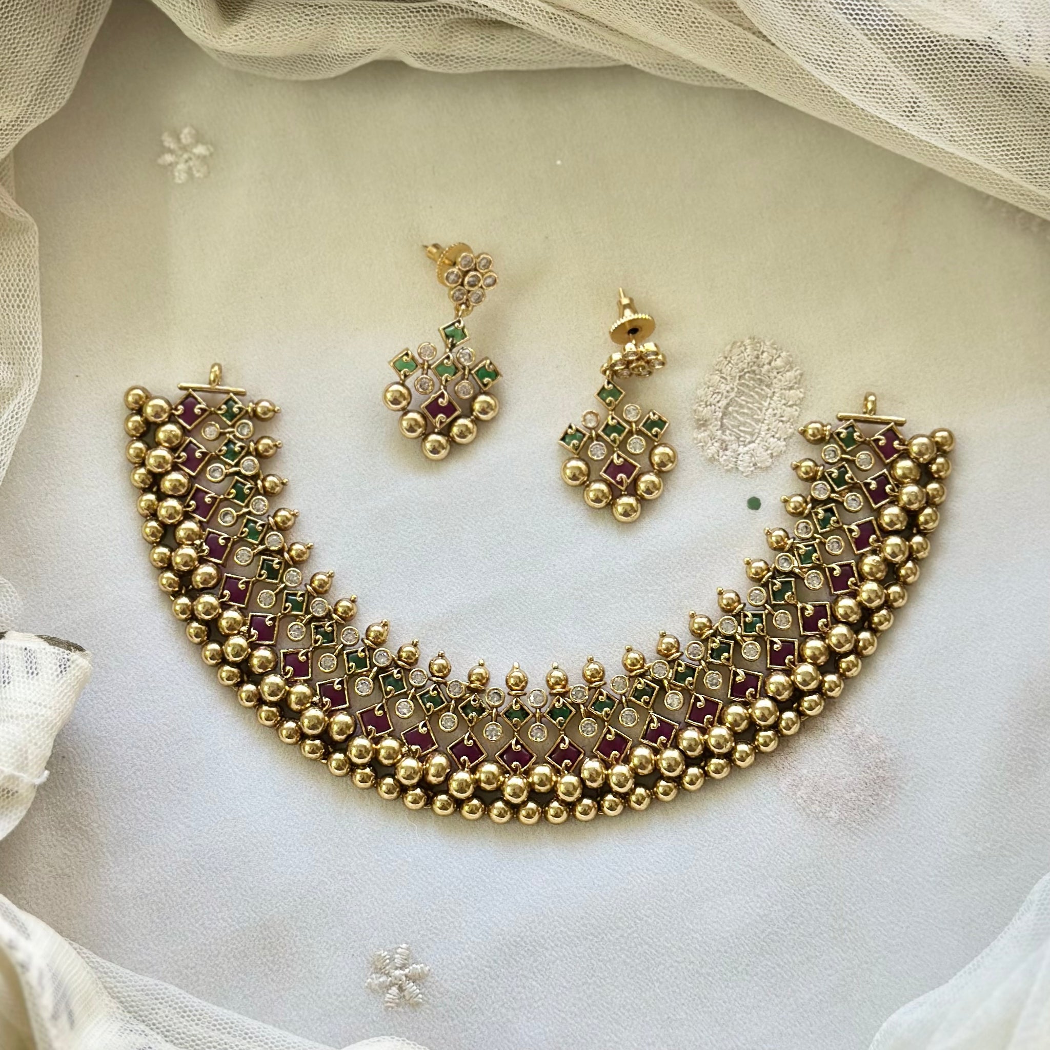 Matte Kemp Nayanthara Row neckset