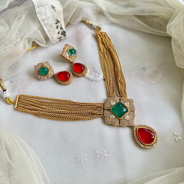 Diamond Tile chain strands short set