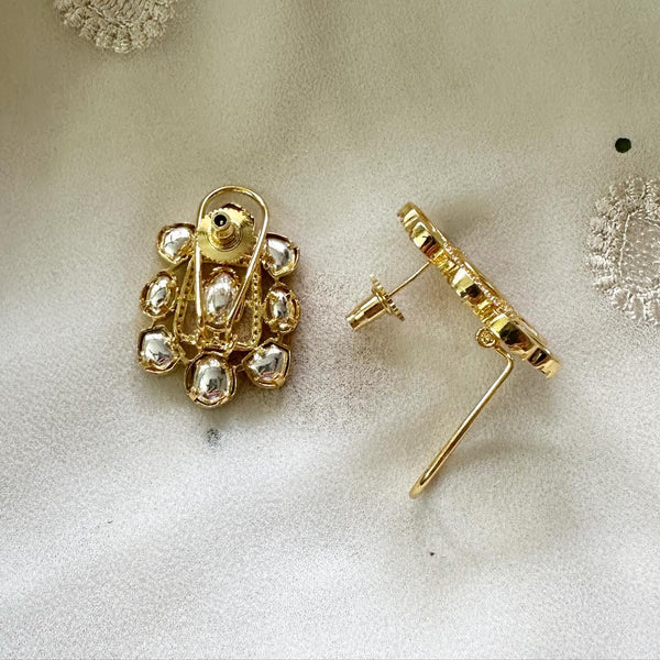 Polki gold dollops single line short set