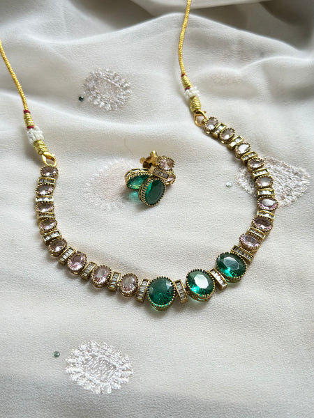 Victorian matte sparkly AD short set