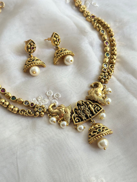 Antique matte 2 layered jumkhas deity set