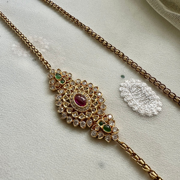 CZ floral mogappu chain