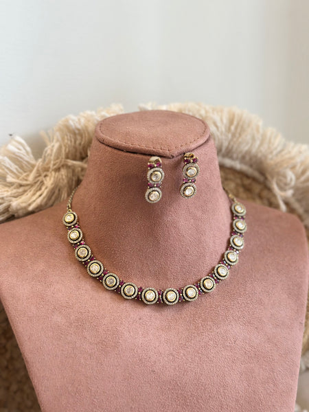 Victoria Polki Circles Ruby set