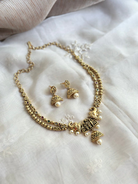 Antique matte 2 layered jumkhas deity set