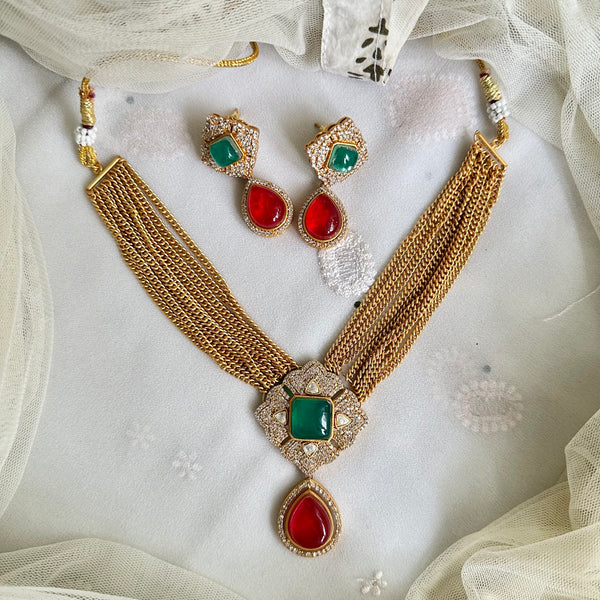 Diamond Tile chain strands short set