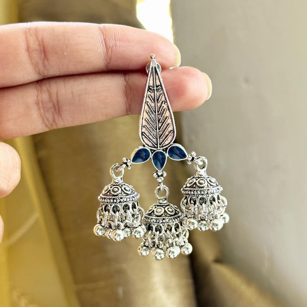 Thilak Silver jumkha earrings