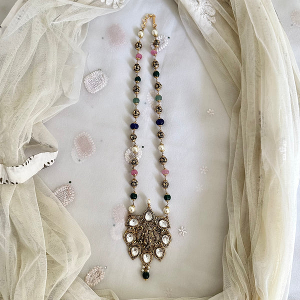 Pumpkin beaded dailty Antique mala