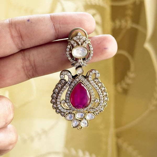 Victorian Polki AD tear drop Regal earrings