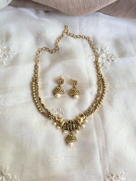 Antique matte 2 layered jumkhas deity set