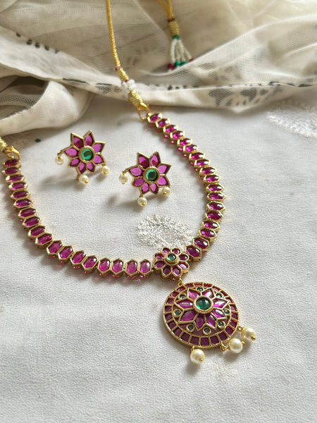 Matte kemp attigai set - Ruby-Green