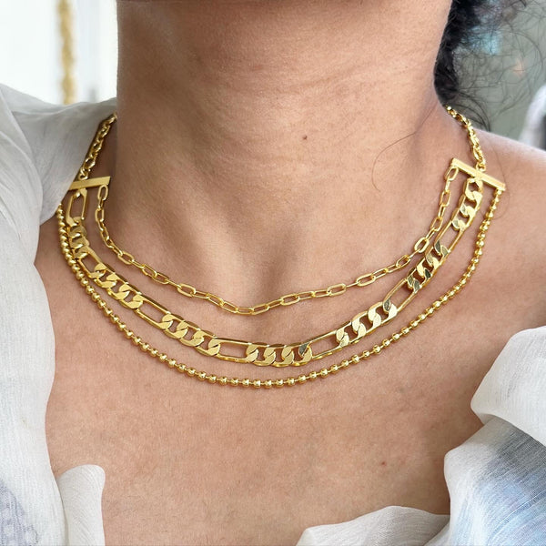 Gold Layered contemp neckpiece - Adorna