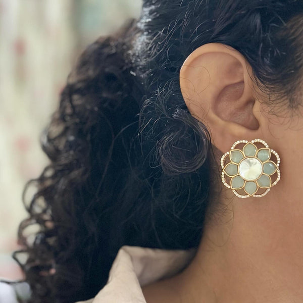 Pretty Floral ring earrings - Adorna