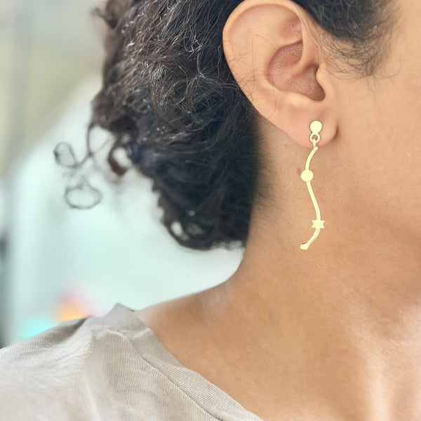 Star drops earrings