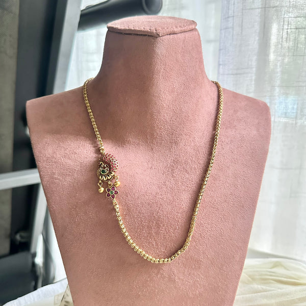 Matte Peacock kemp mogappu chain