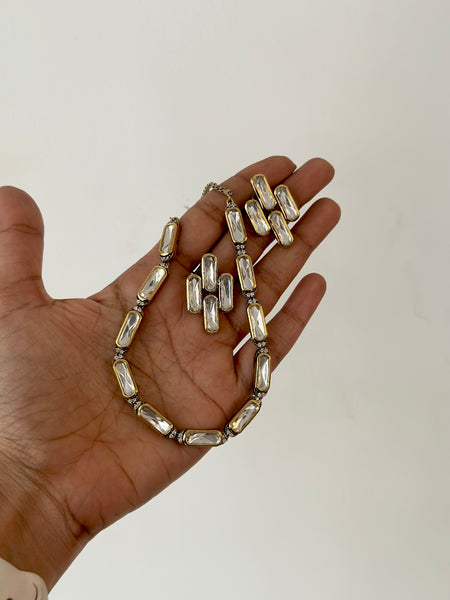 Victoria elongated rectangle polki set