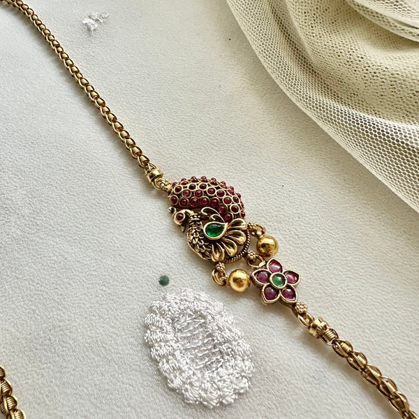 Matte Peacock kemp mogappu chain