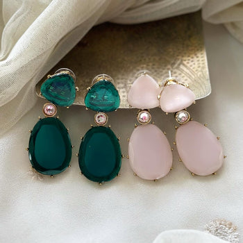 Stone drops earrings