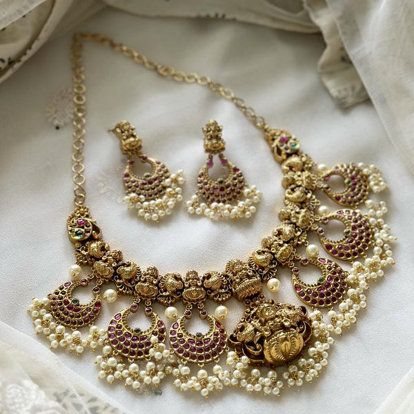 Bridal Antique Kemp Chand Lakshmi lace short set - Adorna
