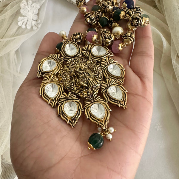 Pumpkin beaded dailty Antique mala