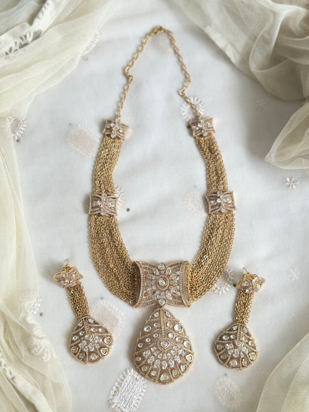Regal polki short haaram set