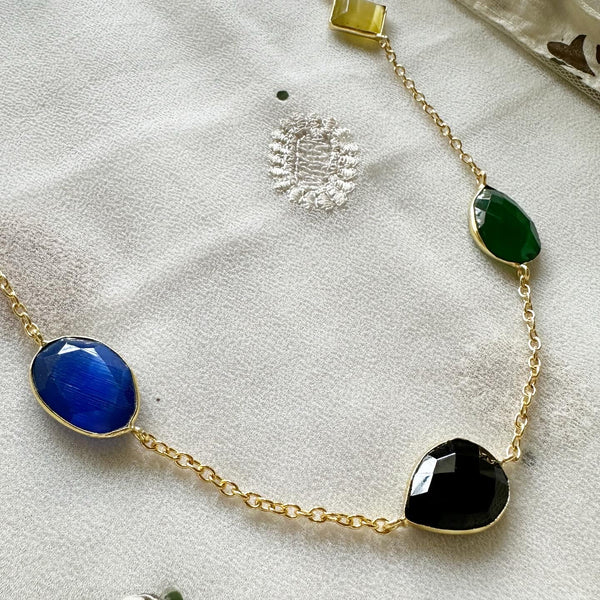 Cut stone Multi-colour necklace - Diamond