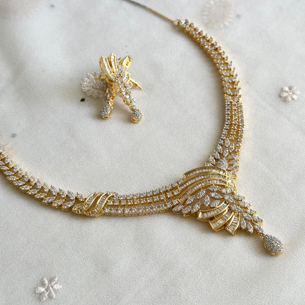 Regal leaves gold AD short set