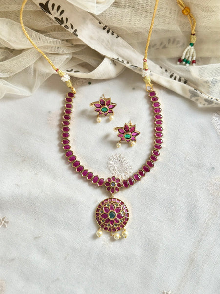 Matte kemp attigai set - Ruby-Green