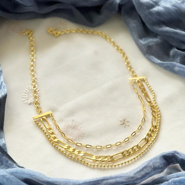Gold Layered contemp neckpiece - Adorna