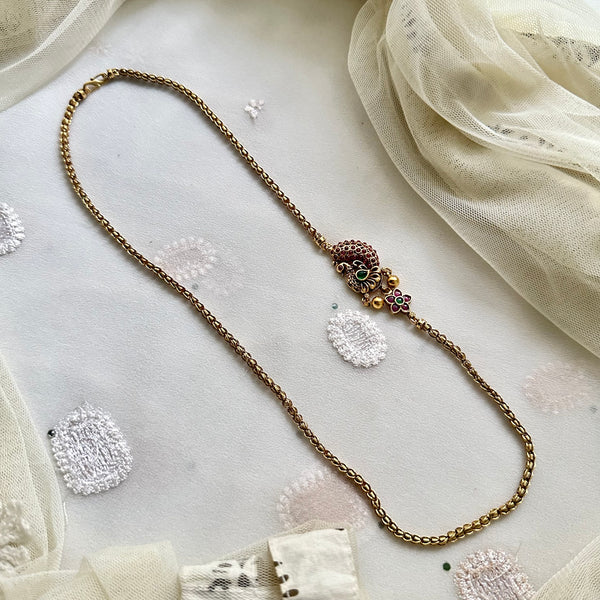 Matte Peacock kemp mogappu chain