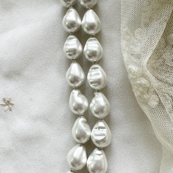 2 layer textured pearl mala - Adorna