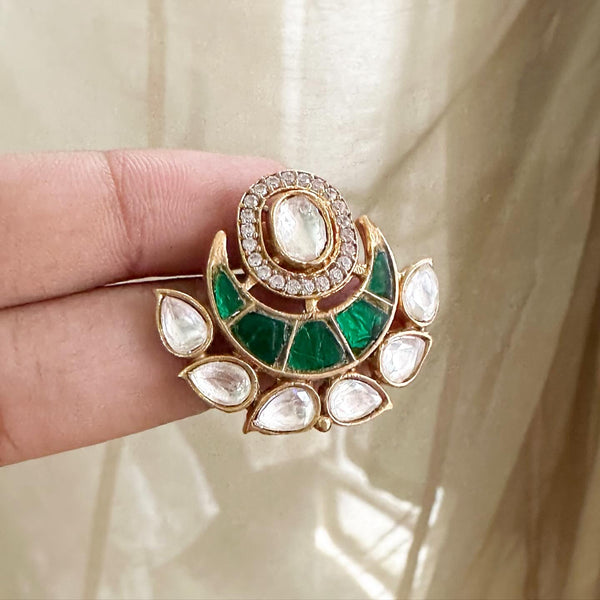 Kundan Jadau half-moon studs