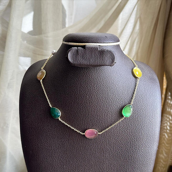 Cut stone Multi-shape necklace