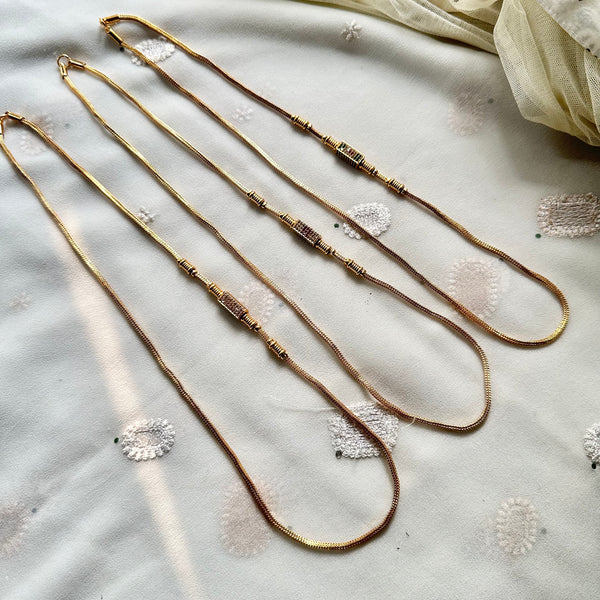 Rectangle CZ mogappu chain